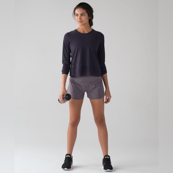 Lululemon Sole Training Long Sleeve (UV Protection) Black Grape Size 10/12 EUC - Picture 3 of 8